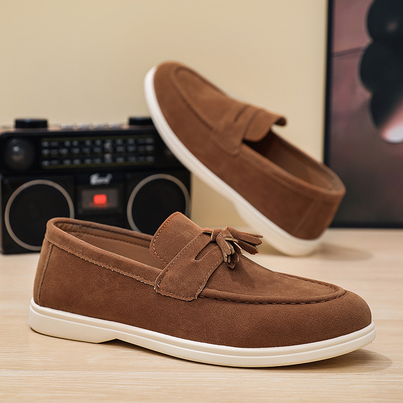 Men Shoes Loro Piana - Suede Leather Loafers Luxury Mens Casual
