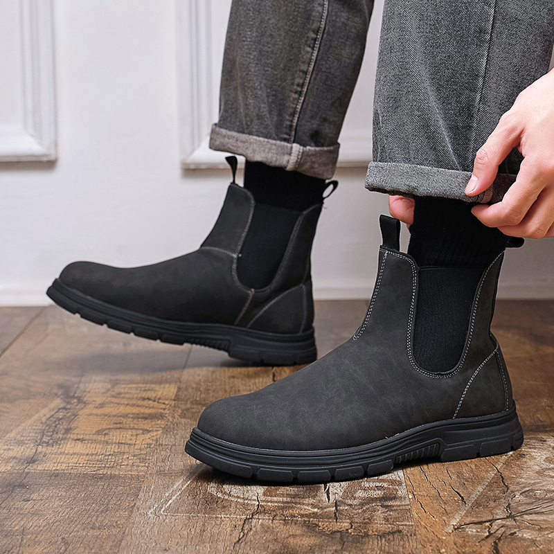 Men Shoes Classic - Men High Top Boots Thick Sole