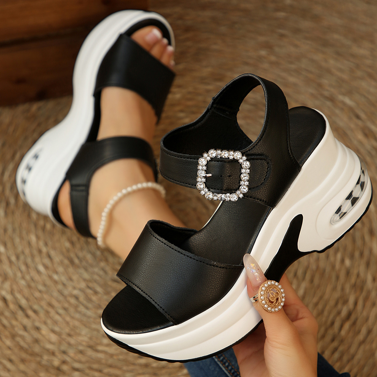Women Platform Wedge Sandals 2 - Velcro Strap Sandal recensie en prijs