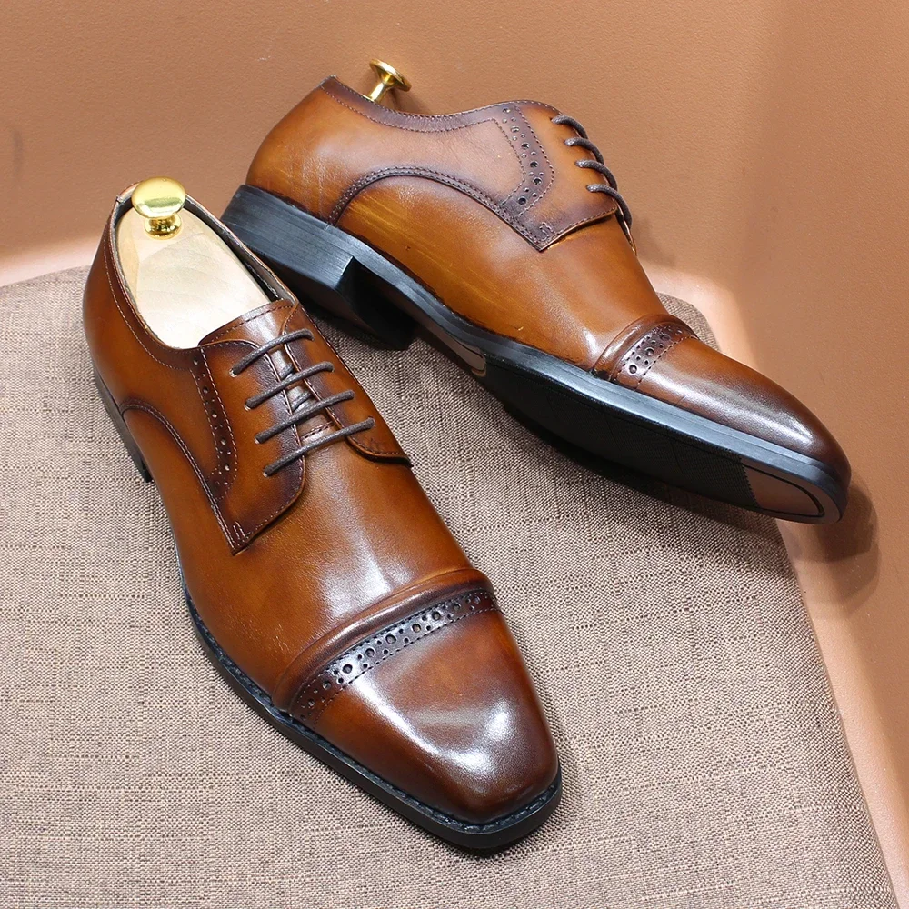 Sturdy Cap-Toe Oxfords Genuine - Men'S Shoes Smart recensie en prijs
