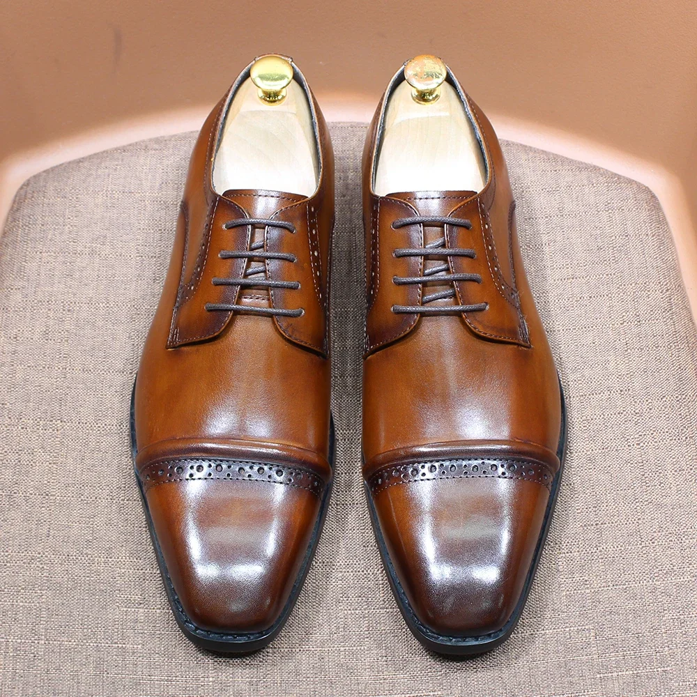 Sturdy Cap-Toe Oxfords Genuine - Men'S Shoes Smart recensie en prijs