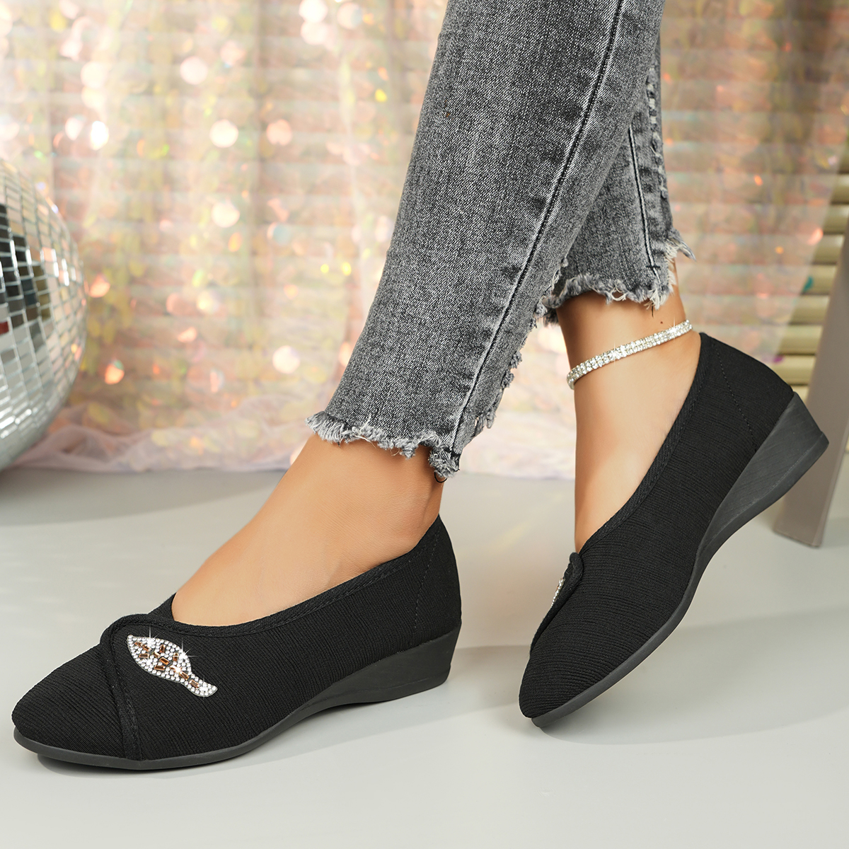 Women's Elegant Rhinestone Fla - Men'S Shoes With Toes recensie en prijs