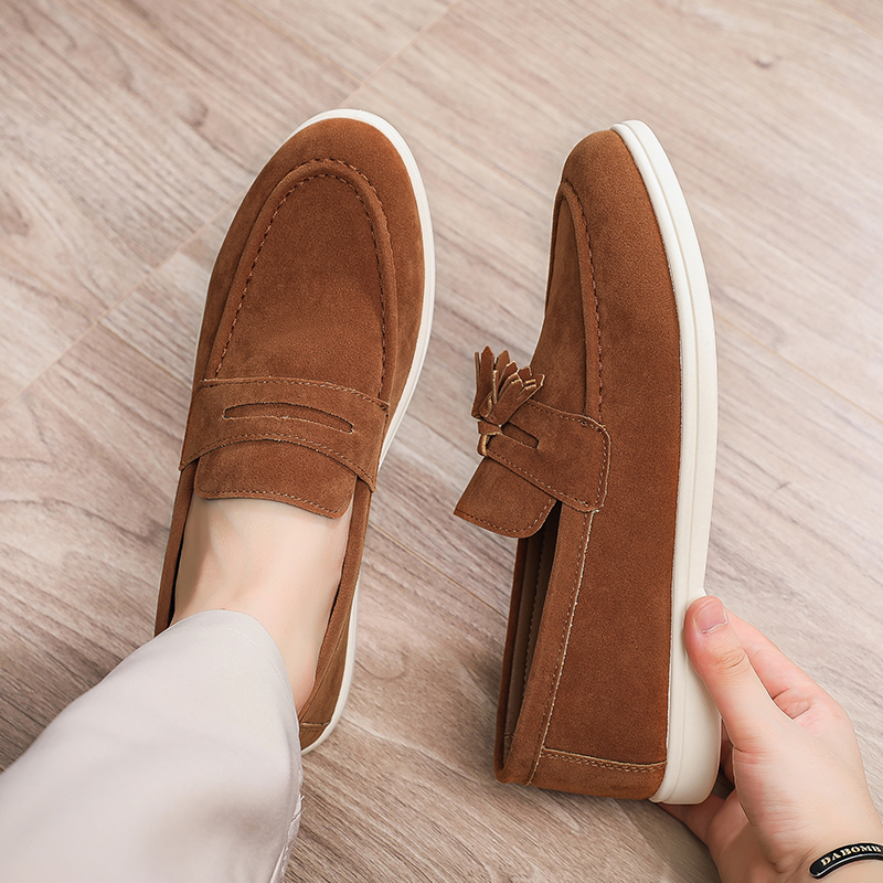 Suede Leather Loafers Luxury M - Men Shoes Loro Piana recensie en prijs