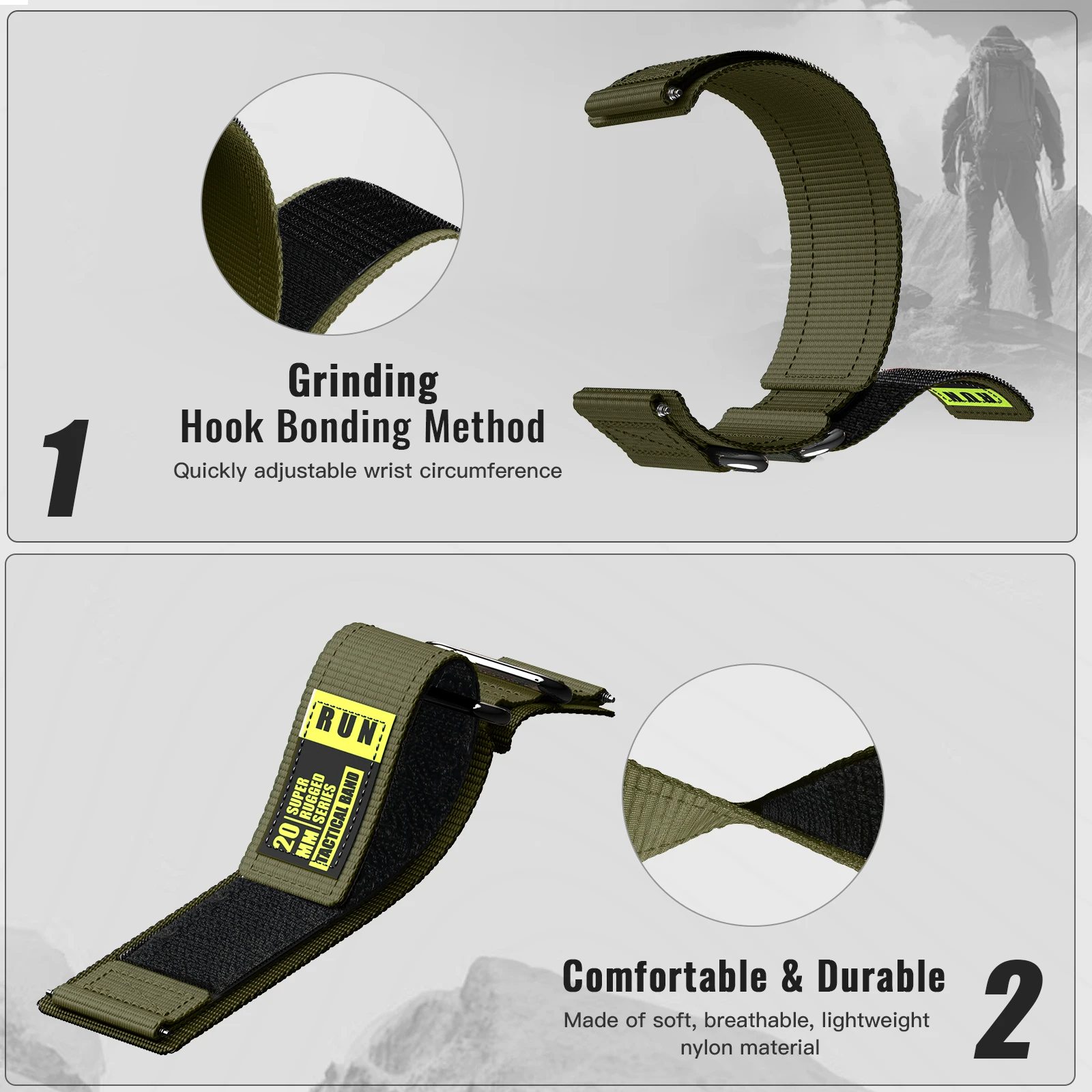 22mm Watch Strap for Garmin Vi - Velcro Strap Sandal recensie en prijs