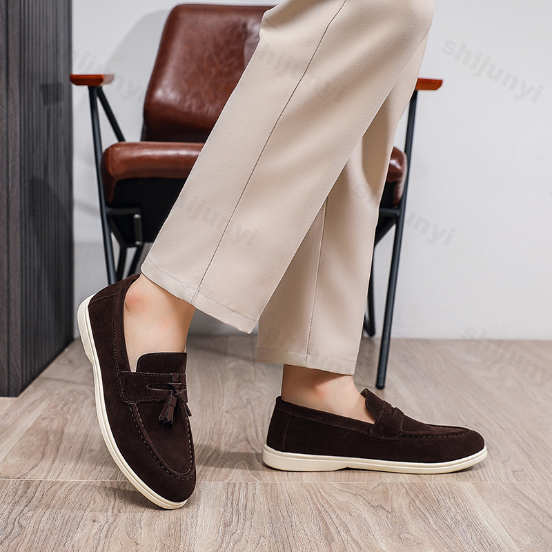 Men Flat Loafers Frosted Suede - Men Shoes Loro Piana recensie en prijs