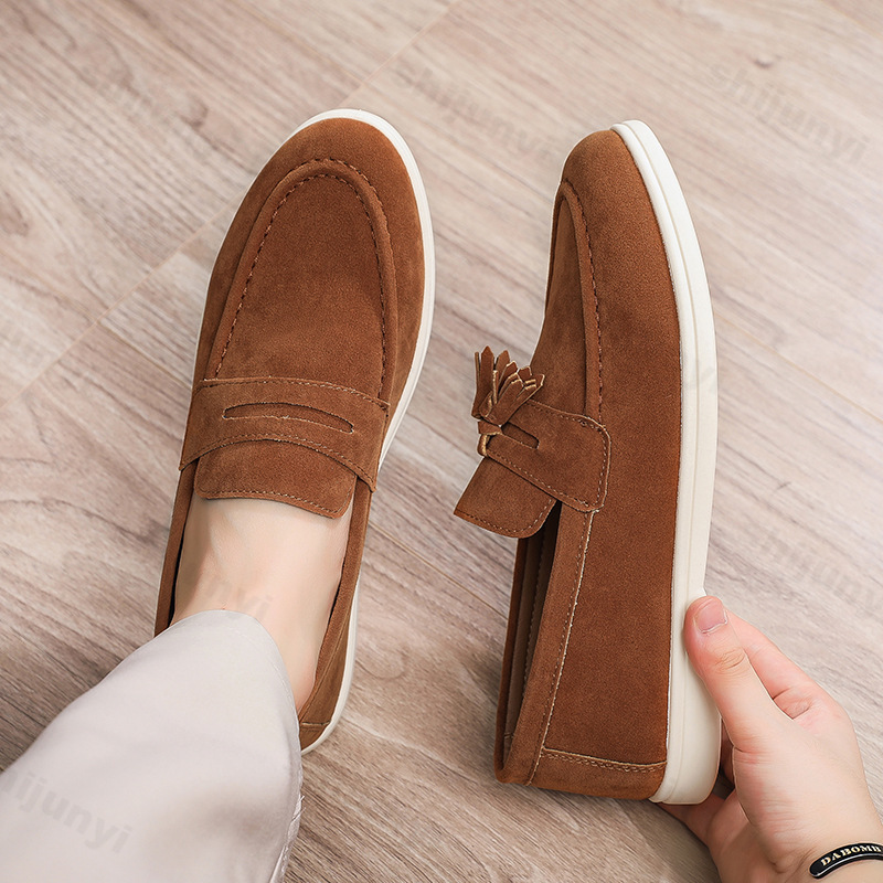 Men Flat Loafers Frosted Suede - Men Shoes Loro Piana recensie en prijs