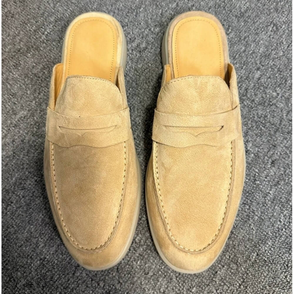 Luxury Olive Suede Backless Lo - Men'S Shoes Smart recensie en prijs