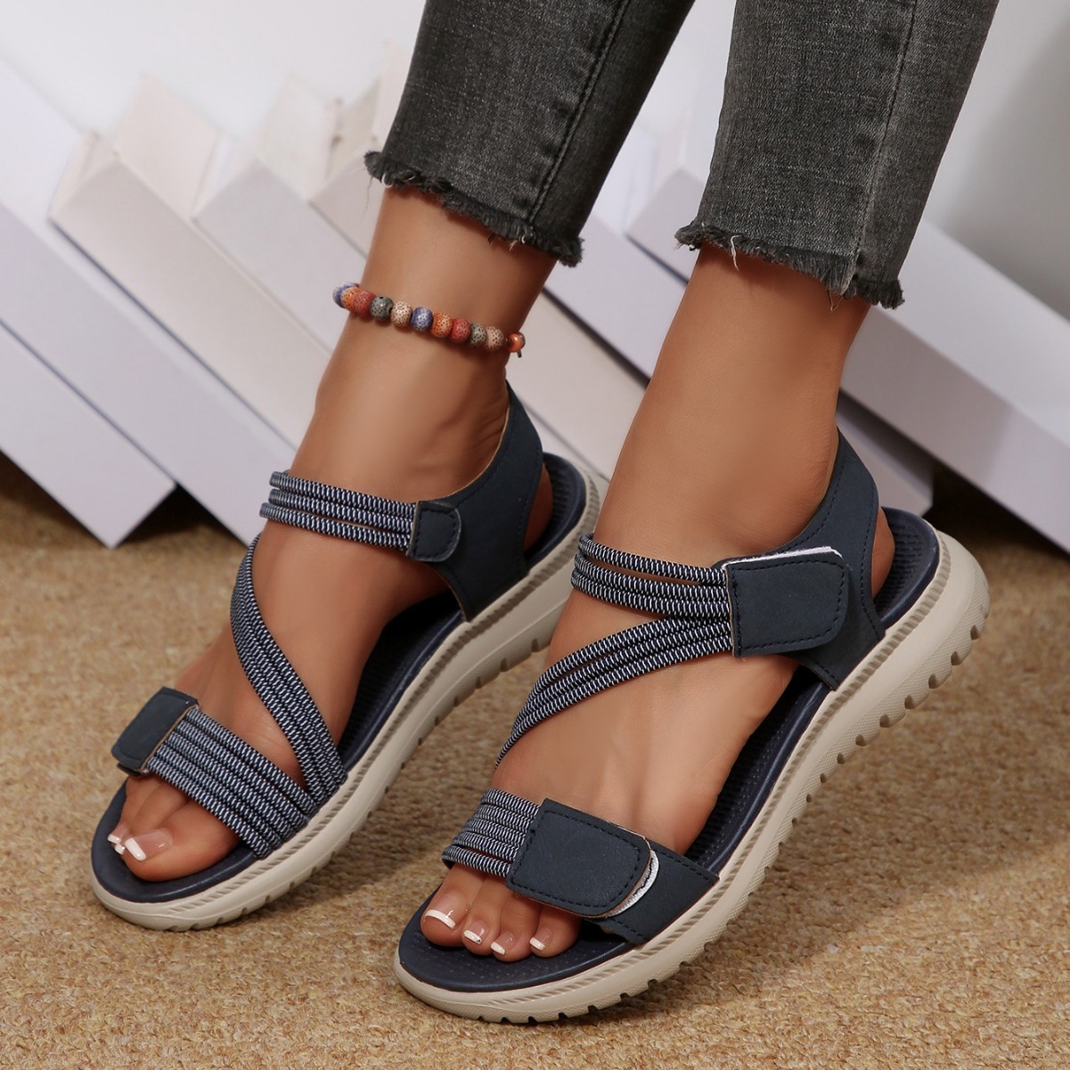 New 2026 Women's Summer Stitch - Velcro Strap Sandal recensie en prijs
