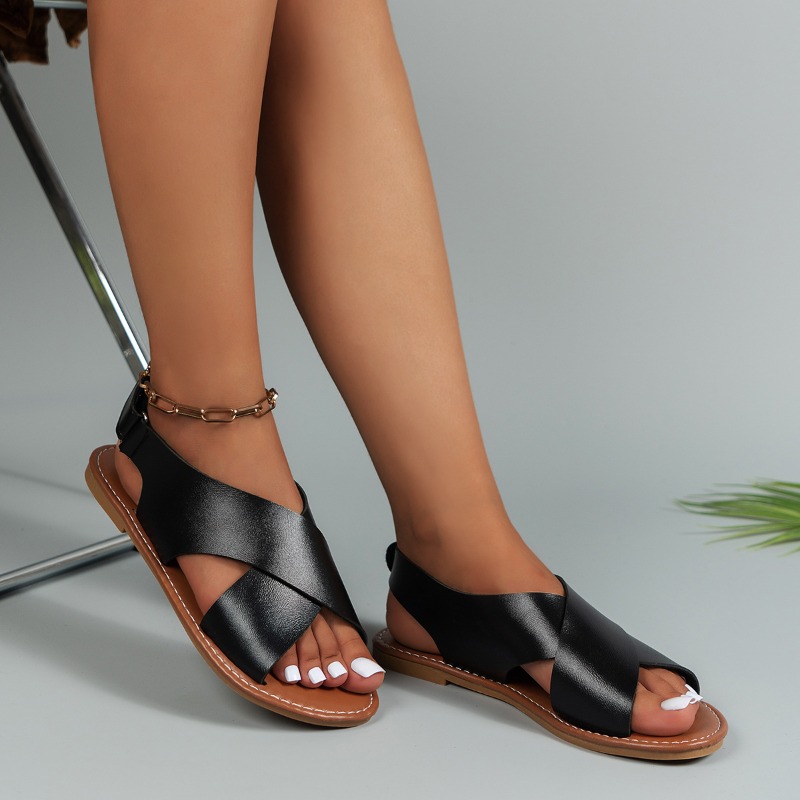 Summer New Flat Sandals for Wo - Velcro Strap Sandal recensie en prijs